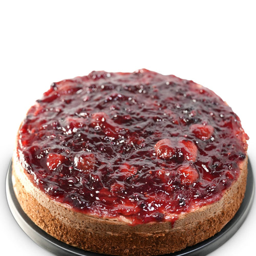 Andy Anand Sugar Free Chocolate Wildberry Mousse Cake (3 lbs) - Enjoy the amazing taste of a classic Chocolate Mousse cake without the sugar! Perfect for guilt-free celebrations