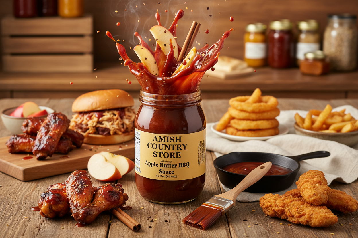 Apple Butter BBQ Sauce | Sweet & Tangy Homestyle Barbecue Sauce | 16 oz