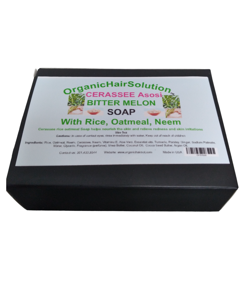 ASOSI OR BITTER MELON OR CERASEE SOAP with Rice-Oatmeal -Neem- Ginger & Parsley
