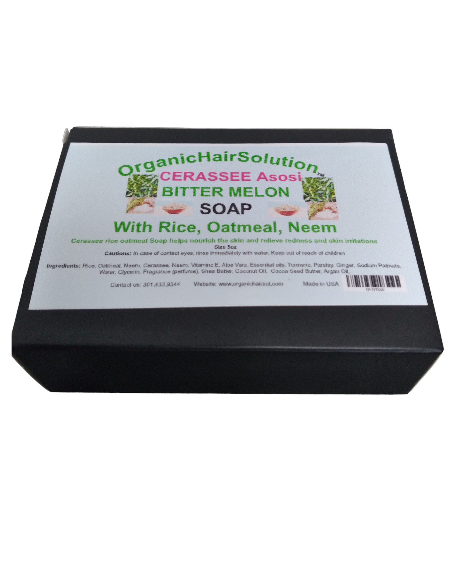ASOSI OR BITTER MELON OR CERASEE SOAP with Rice-Oatmeal -Neem- Ginger & Parsley