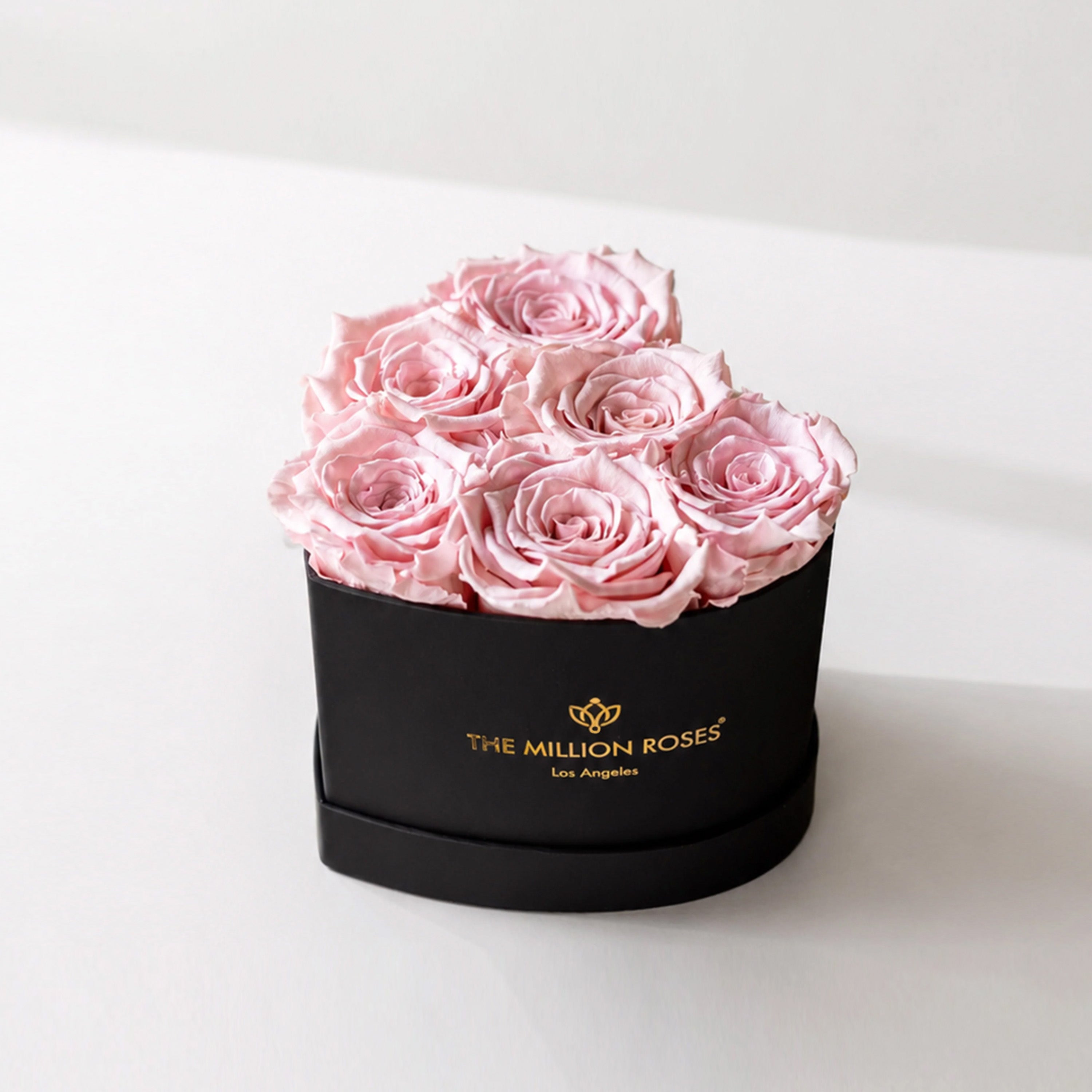 Baby Heart Black Box | Light Pink Roses