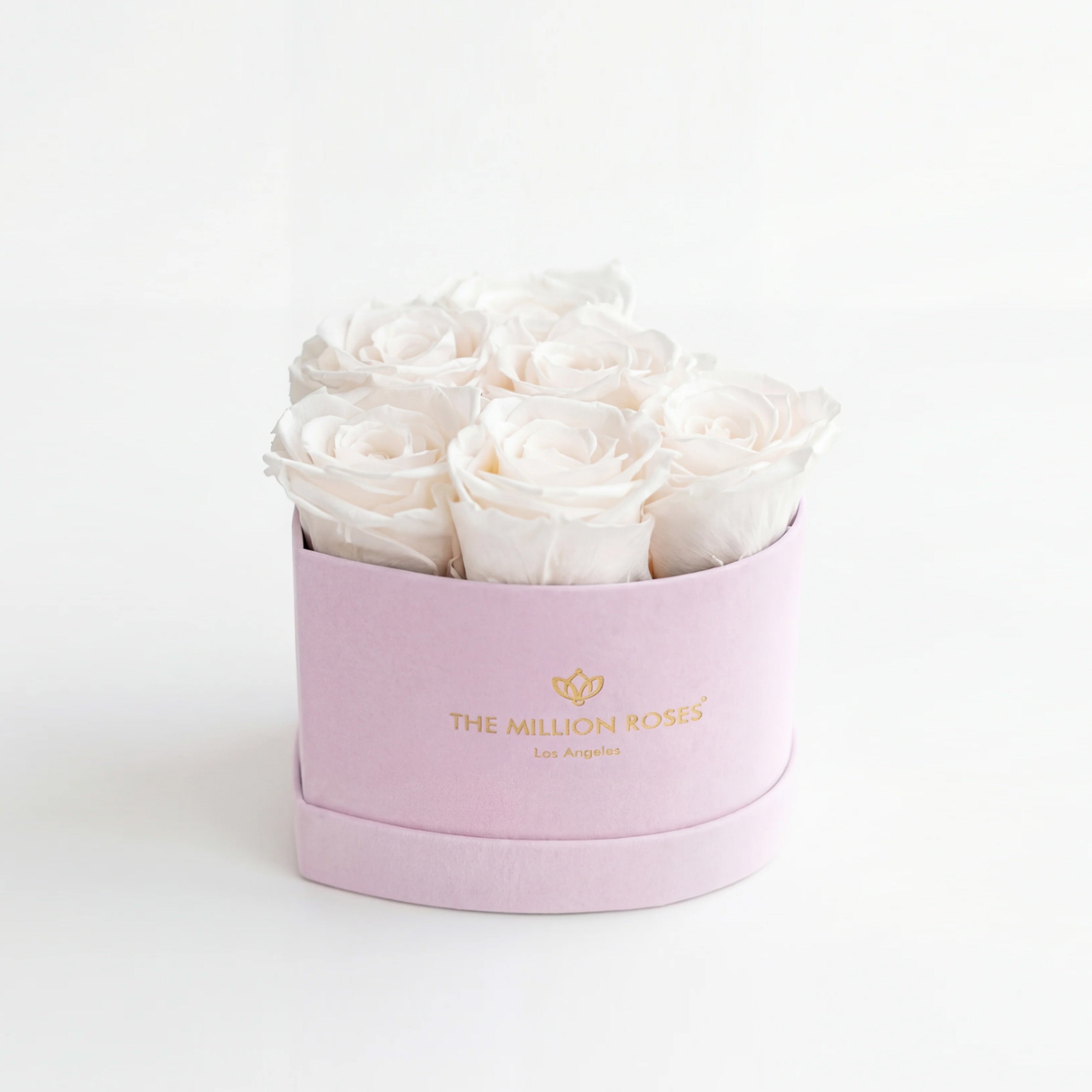 Baby Heart Light Pink Box | White Roses