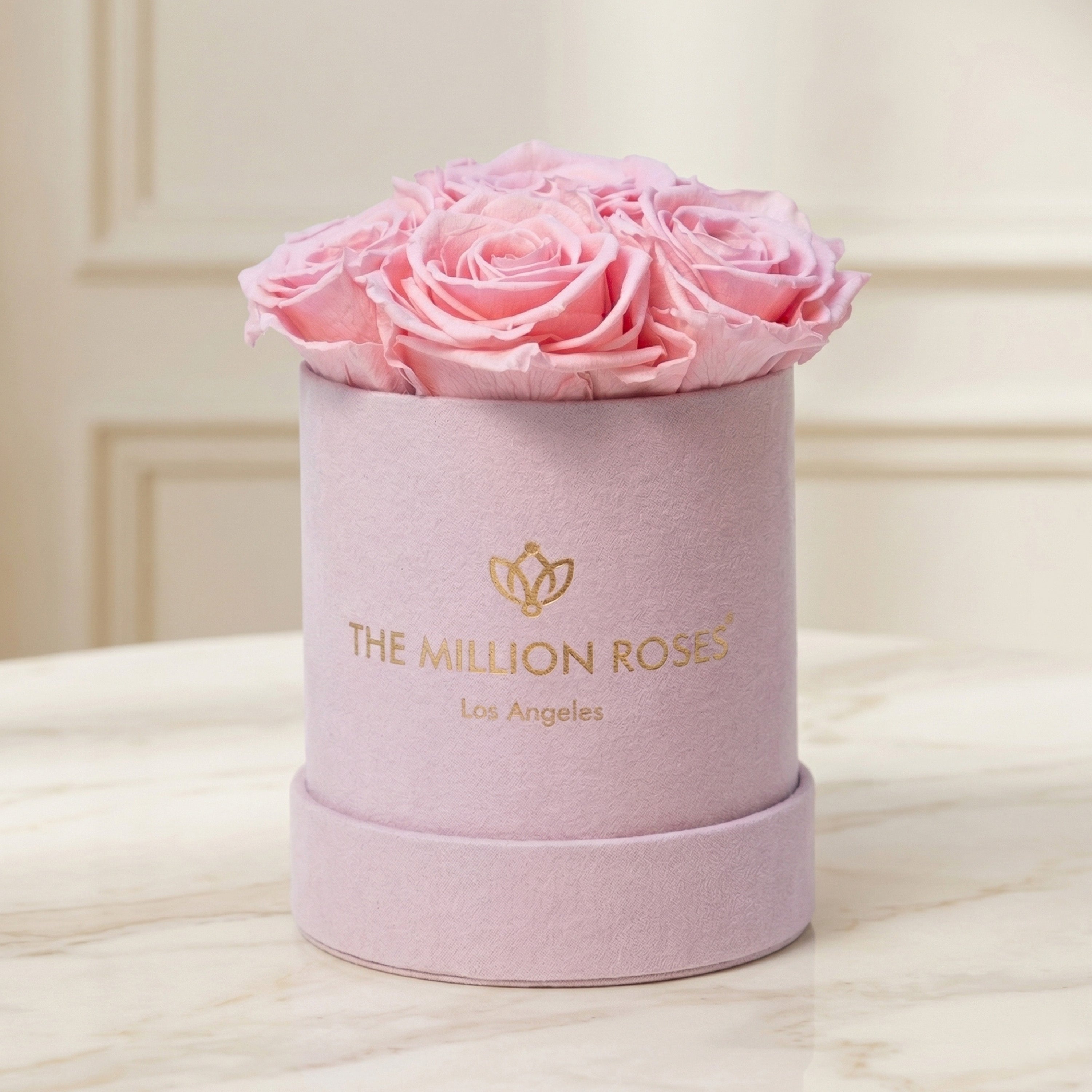 Essence Light Pink Suede Box | Light Pink Roses