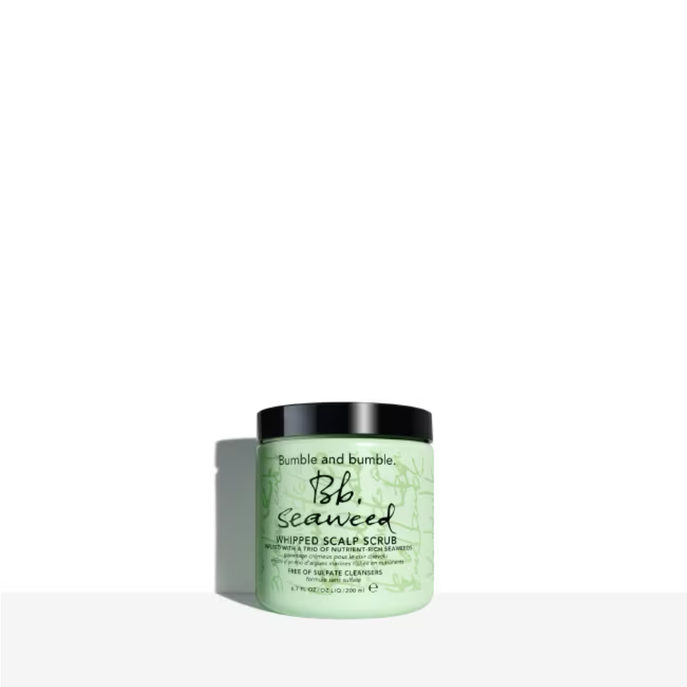 Bumble and Bumble Seaweed Whipped Scalp Scrub 6.7 oz exfoliating hair and scalp treatment with seaweed, hydrating formula for scalp care and buildup removal
