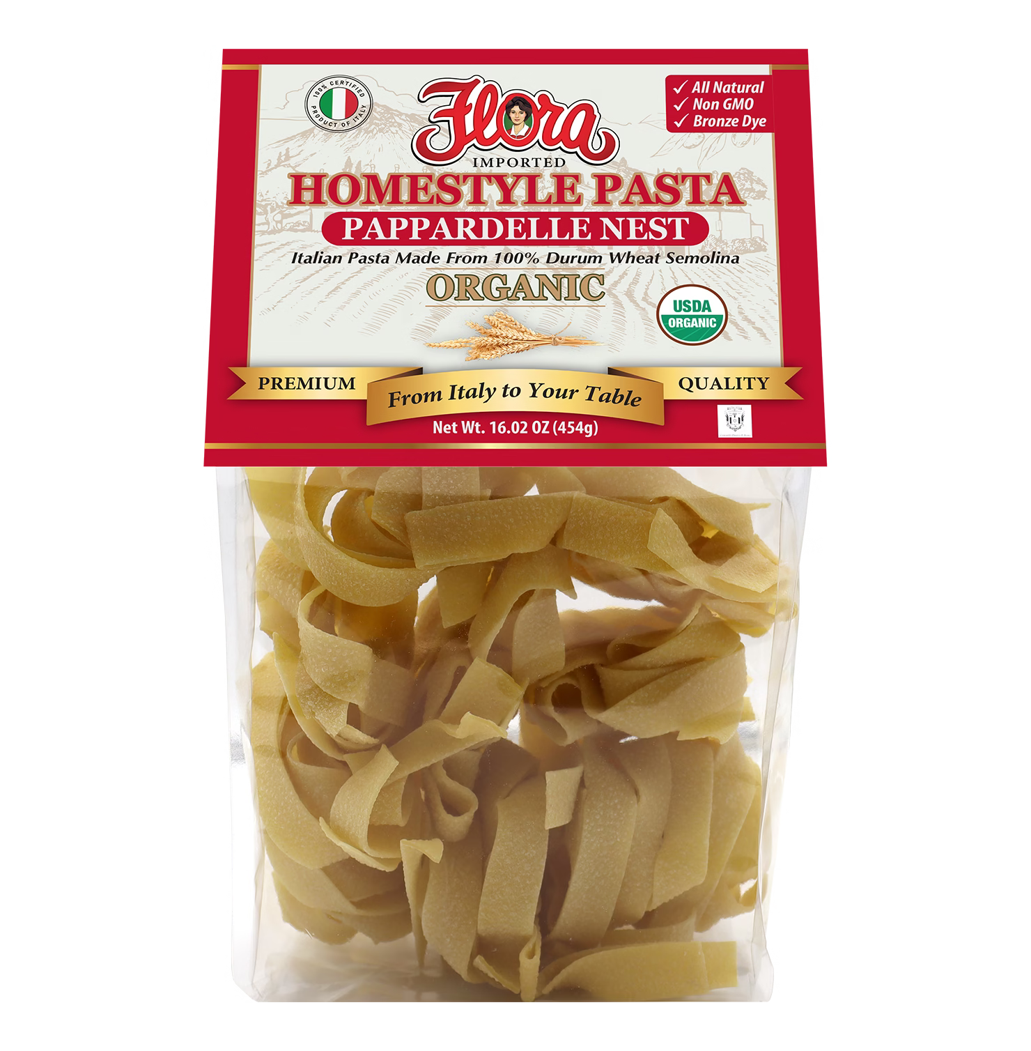 Homestyle Pappardelle Pasta Nest - Organic - 16.02 oz