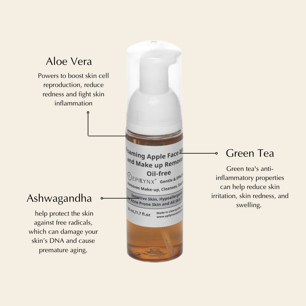 Gluten-Free Foaming Face Wash – Nut-Free, Vegan Cleanser with Aloe & Ashwagandha