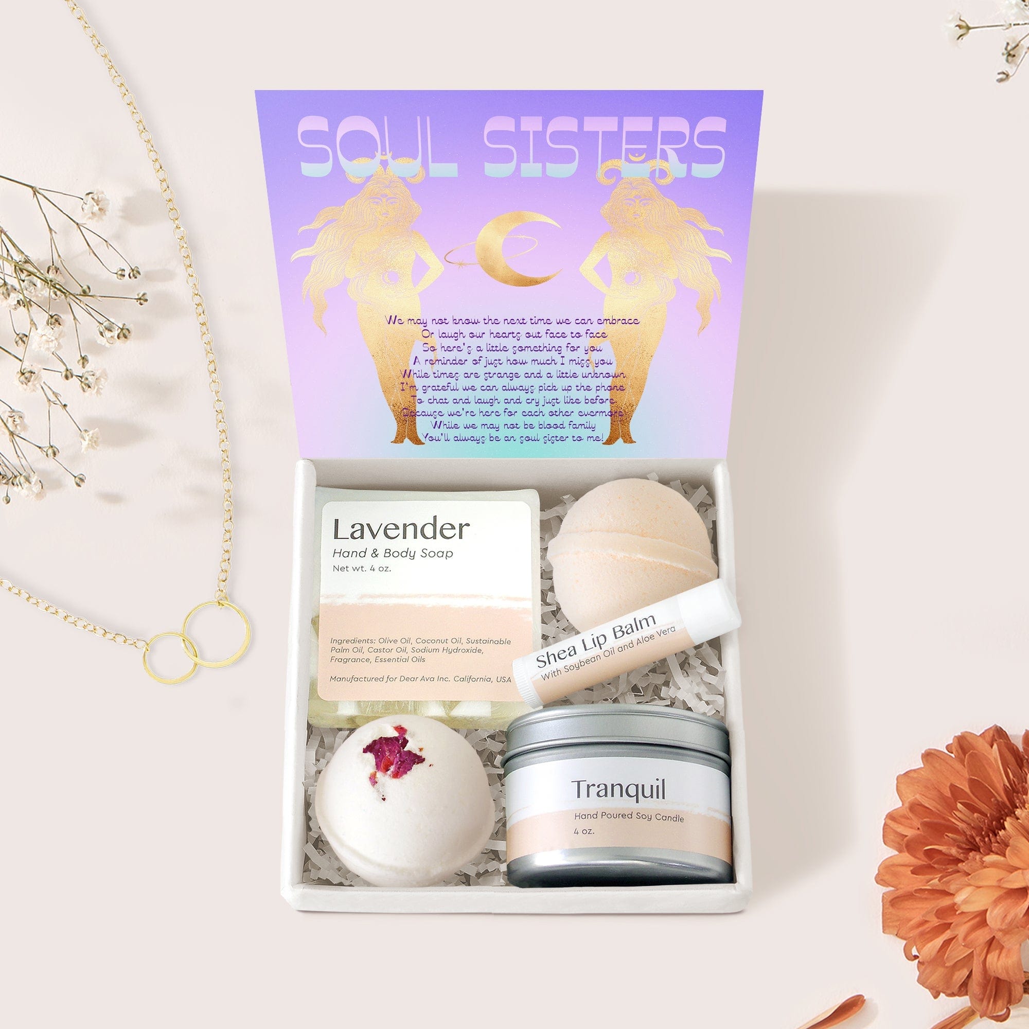 Best Friends DoubleCircleNecklace Gift Box Set