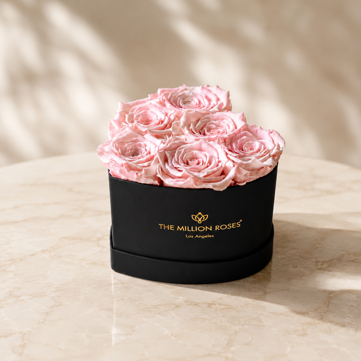 Baby Heart Black Box | Light Pink Roses