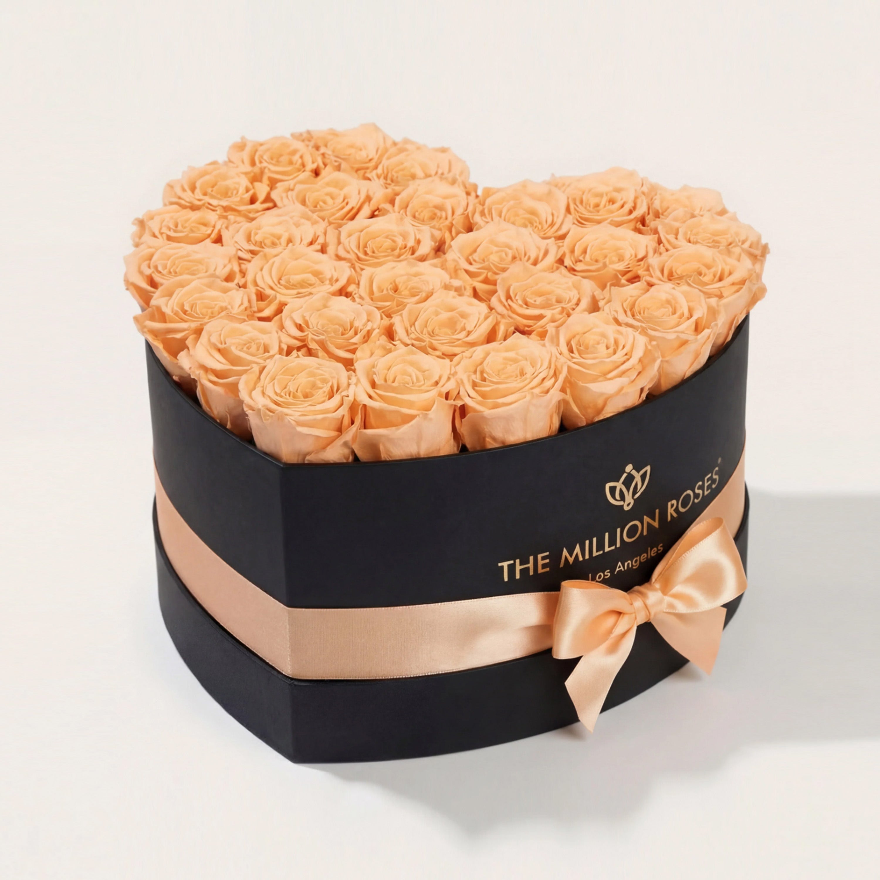 Heart Black Box | Peach Roses