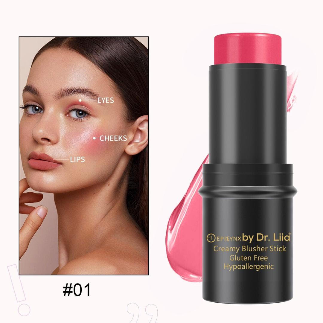 Gluten-Free Blush Stick for Cheeks, Lips & Eyes – Nut-Free, Vegan Cream Blush