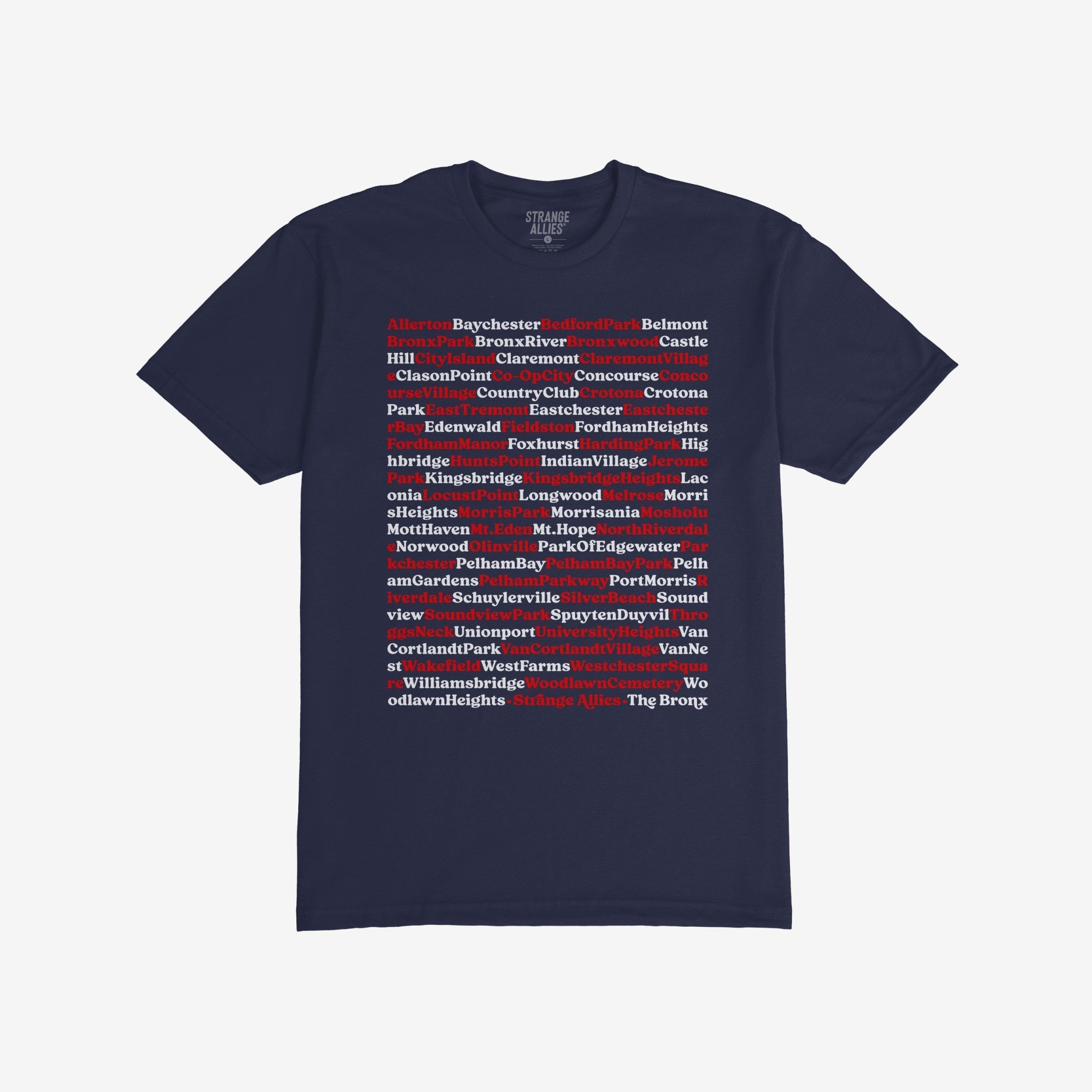 Bronx Neighborhoods T-shirt