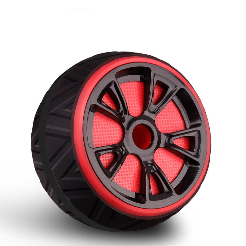 Black and red wheel on a white background