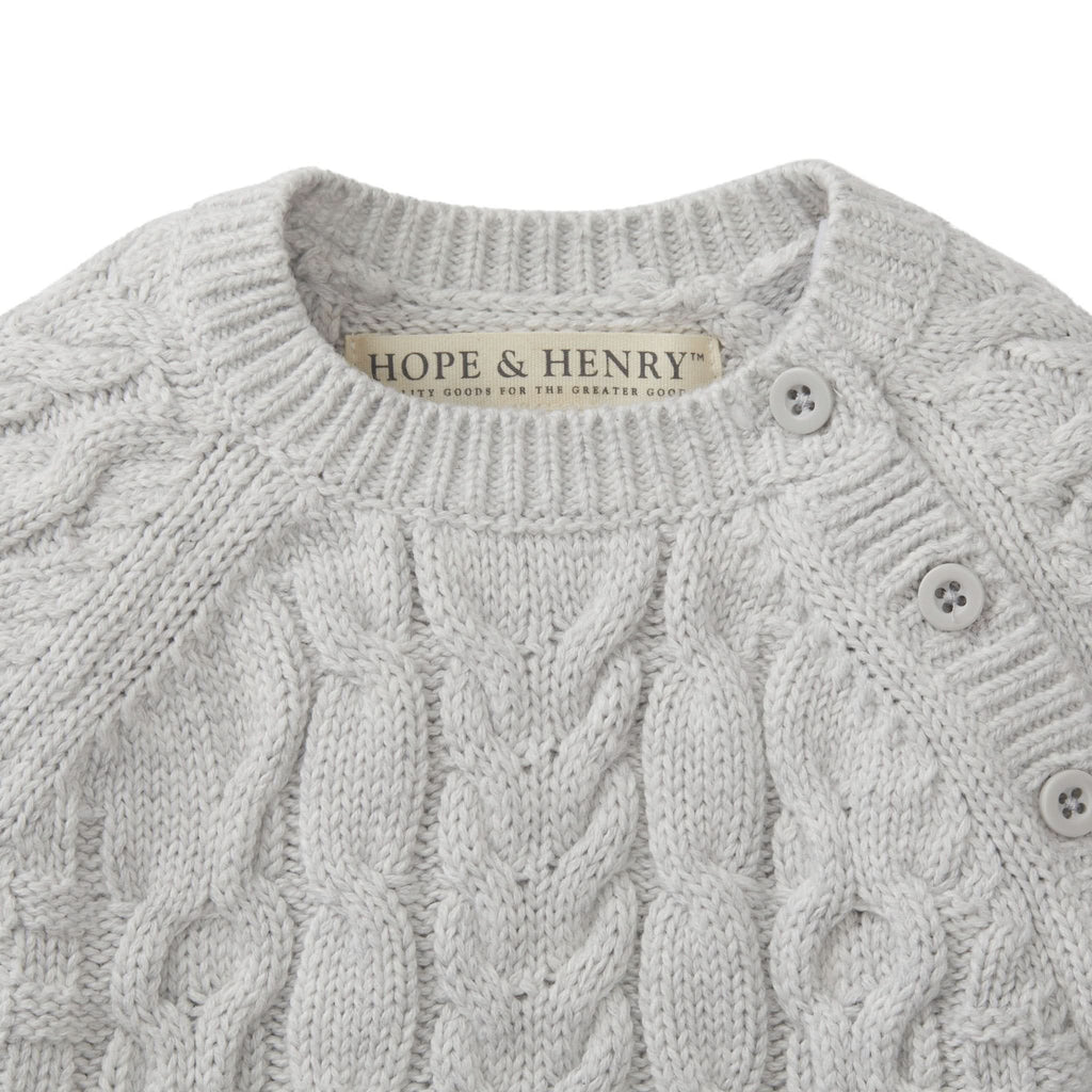 Organic Cable Knit Sweater Romper