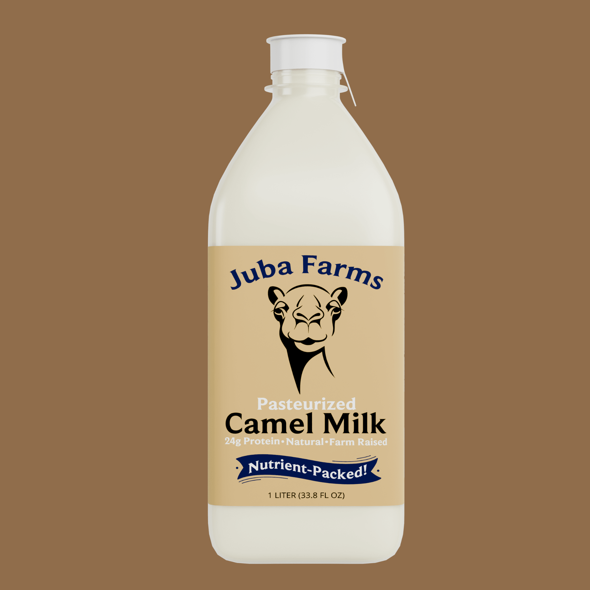 camel milk, pasteurized camel milk, Juba Farms, 1 liter camel milk, fresh camel milk, premium camel milk, whole camel milk, farm fresh milk, dairy beverages, natural dairy, high protein milk, 24g protein, nutrient packed, healthy beverages, gourmet dairy, exotic milk, camel dairy, calcium rich milk, vitamin rich milk, U.S. farm raised, American camel milk, refrigerated milk, clean label, gluten free, no preservatives, family size, bulk camel milk, 3 pack camel milk, 6 pack camel milk, 12 pack camel milk, 24