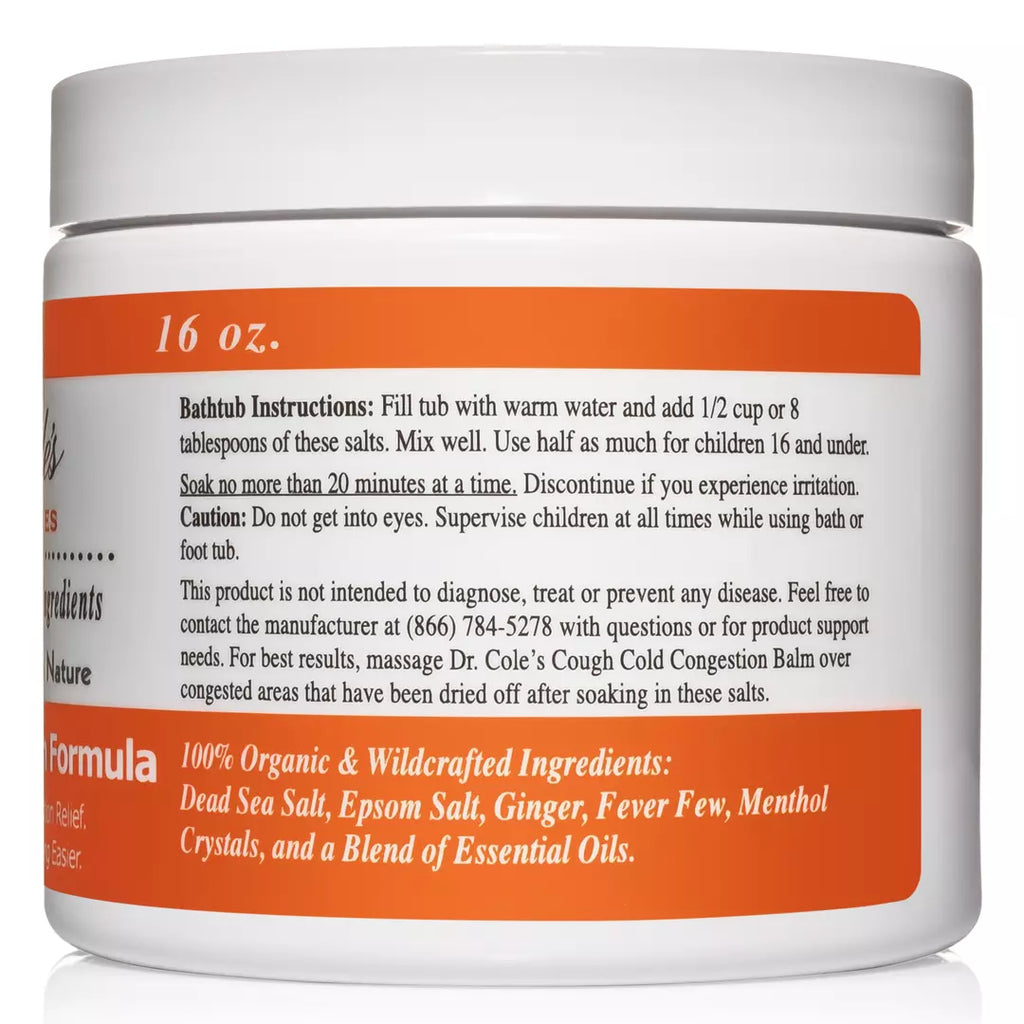 28 - Dr. Cole's Organic Cough Cold Congestion Bath Salts