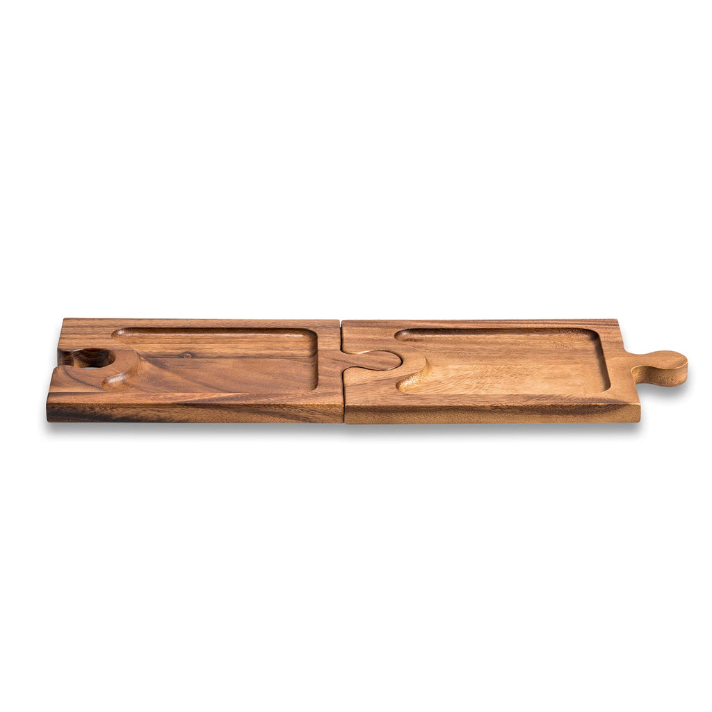 Charcuterie Wine Glass Holder Interlocking Puzzle Boards Modular Serving Tray