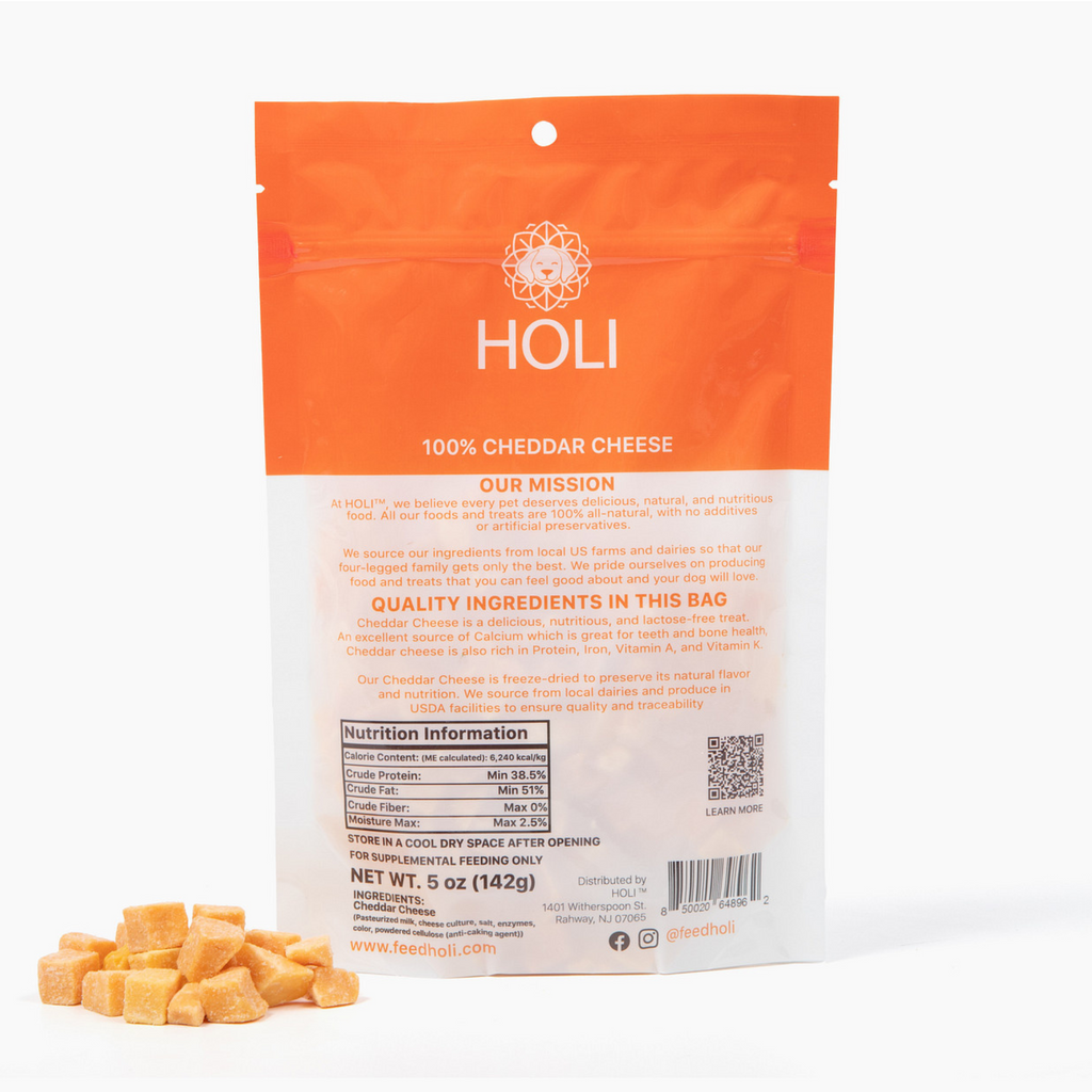 Cheddar Cheese Dog Treats - Freeze Dried - Single Ingredient