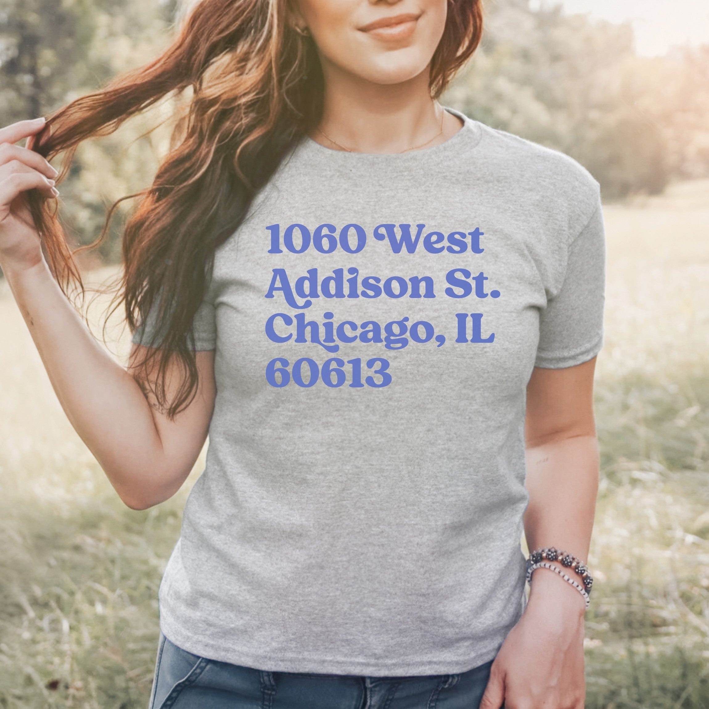 Chicago Baseball Stadium North Side Address Women's Baby Tee