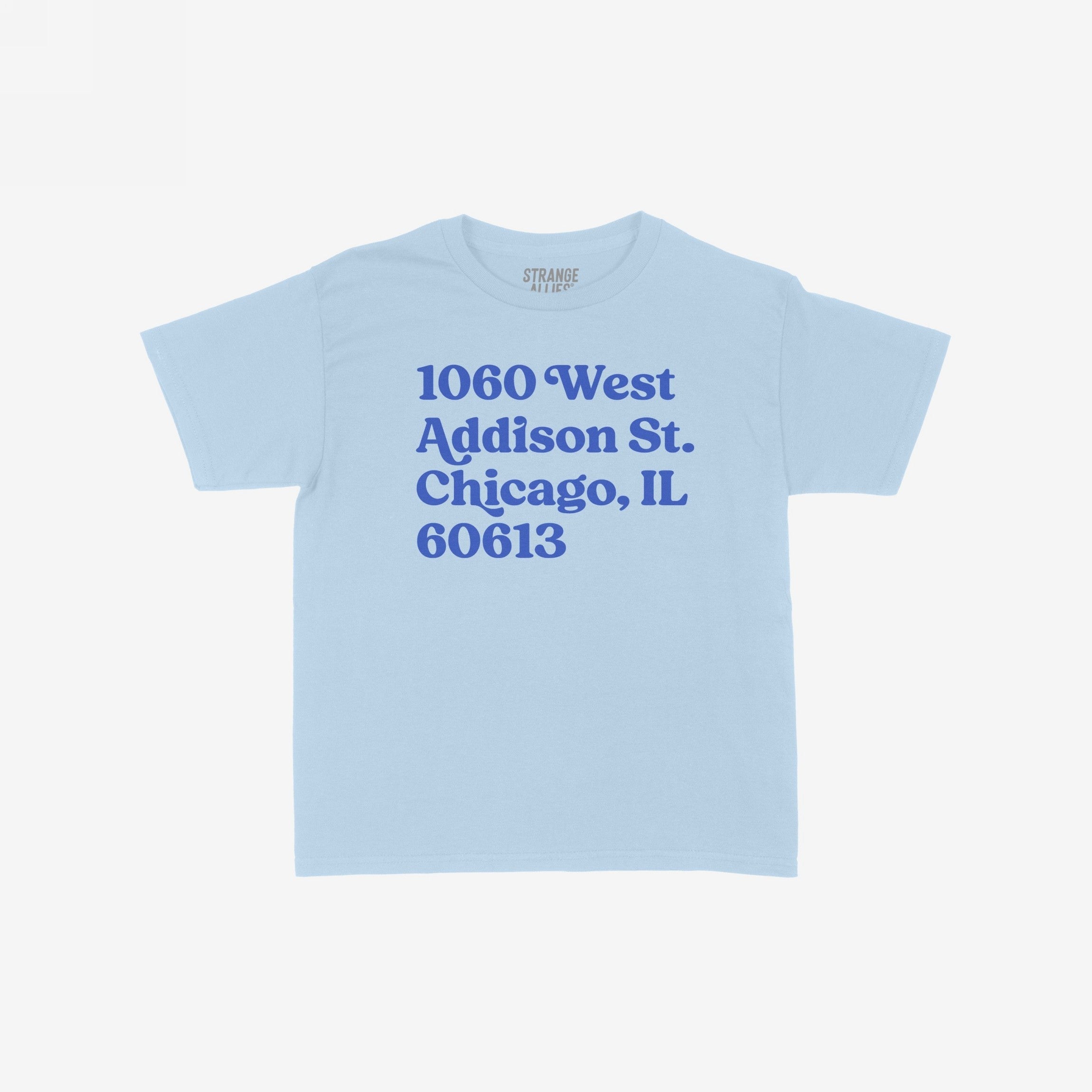 Chicago Baseball Stadium North Side Address Women's Baby Tee
