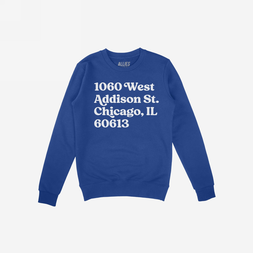 Chicago Baseball Stadium North Side Address Hoodie & Sweatshirt