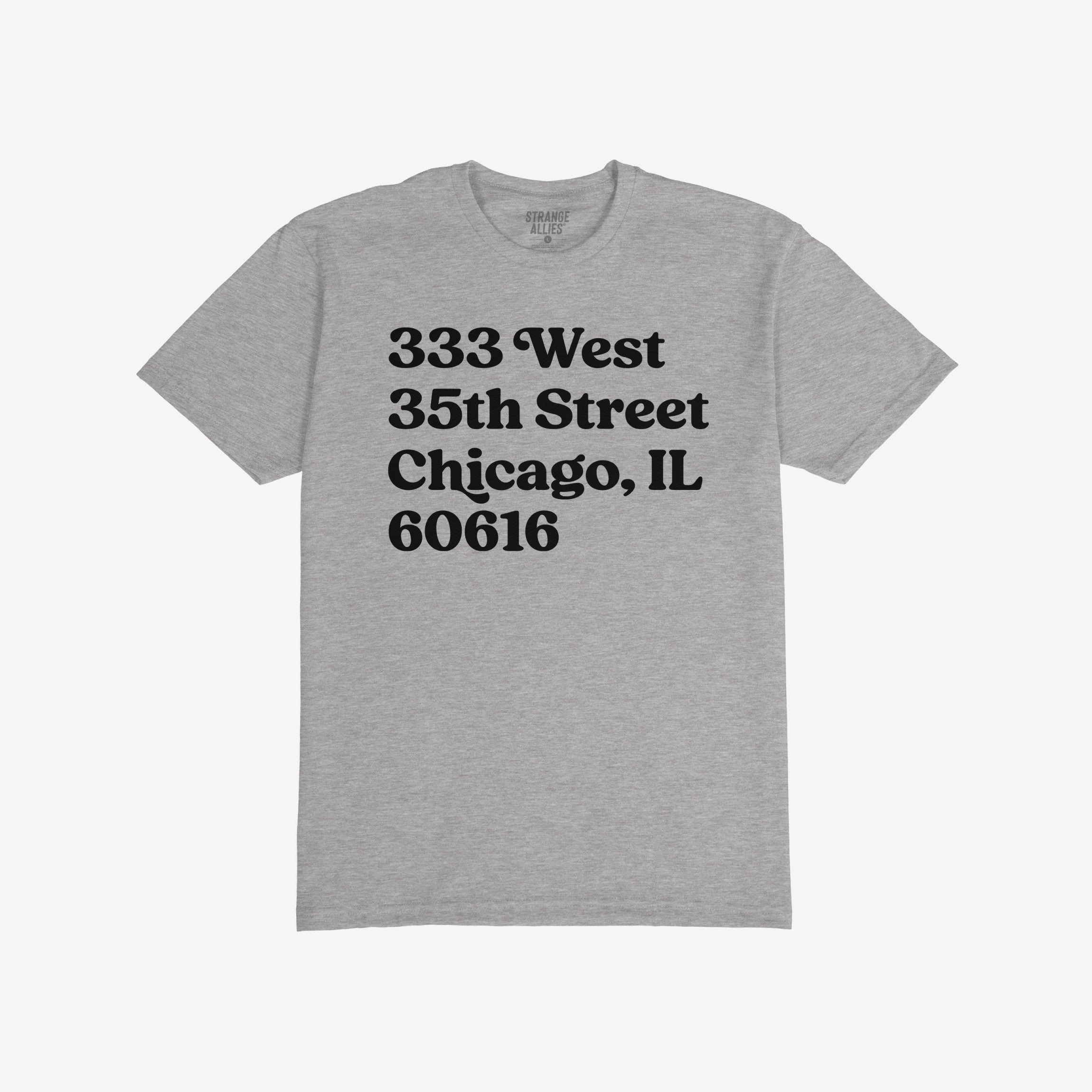 Chicago Baseball Stadium South Side Address T-shirt