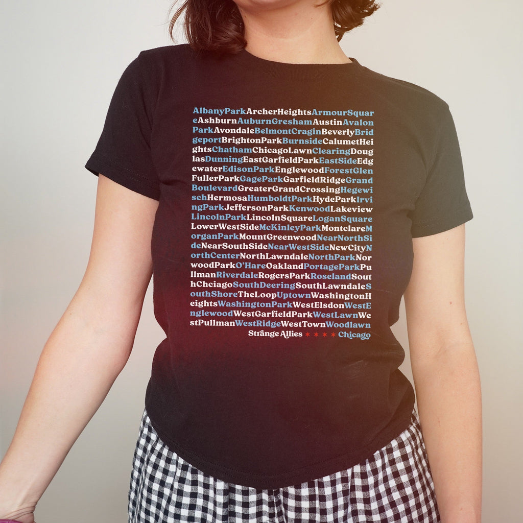 Chicago Neighborhoods Women's Baby Tee