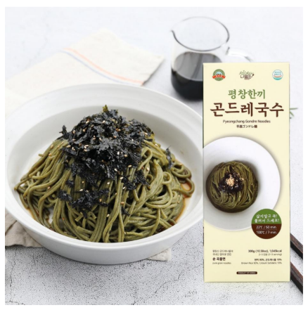Pyeongchang Gondre Green Noodles (300g, 10.58oz)