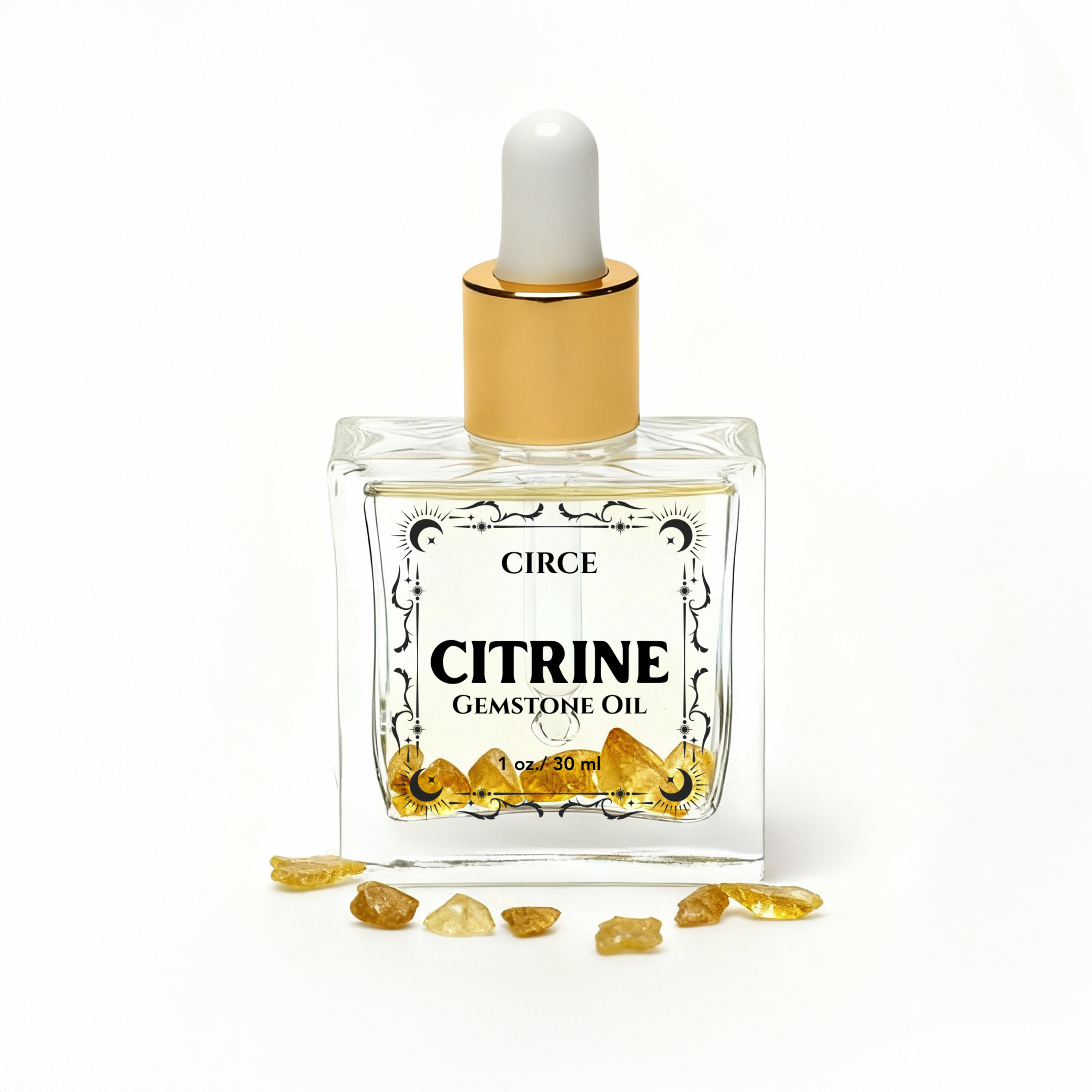 Gemstone Body Oil Discovery Set — 3-Piece Crystal-Infused Oil Sampler (Rose Quartz, Citrine, Obsidian)