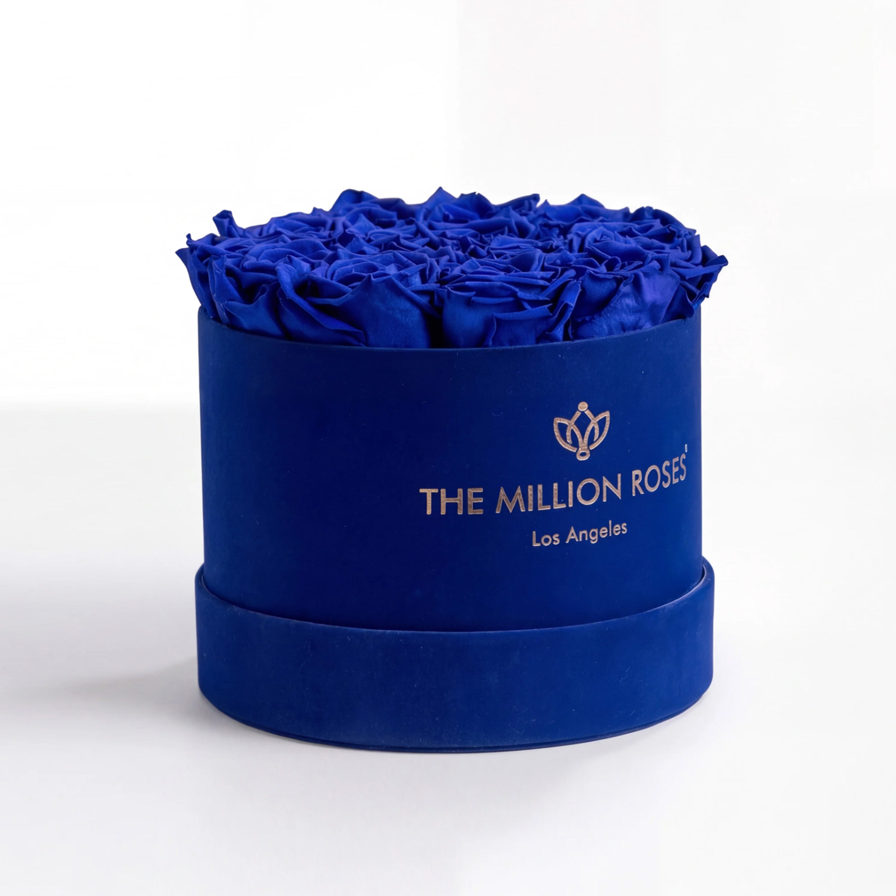 Classic Royal Blue Suede Box | Royal Blue Roses