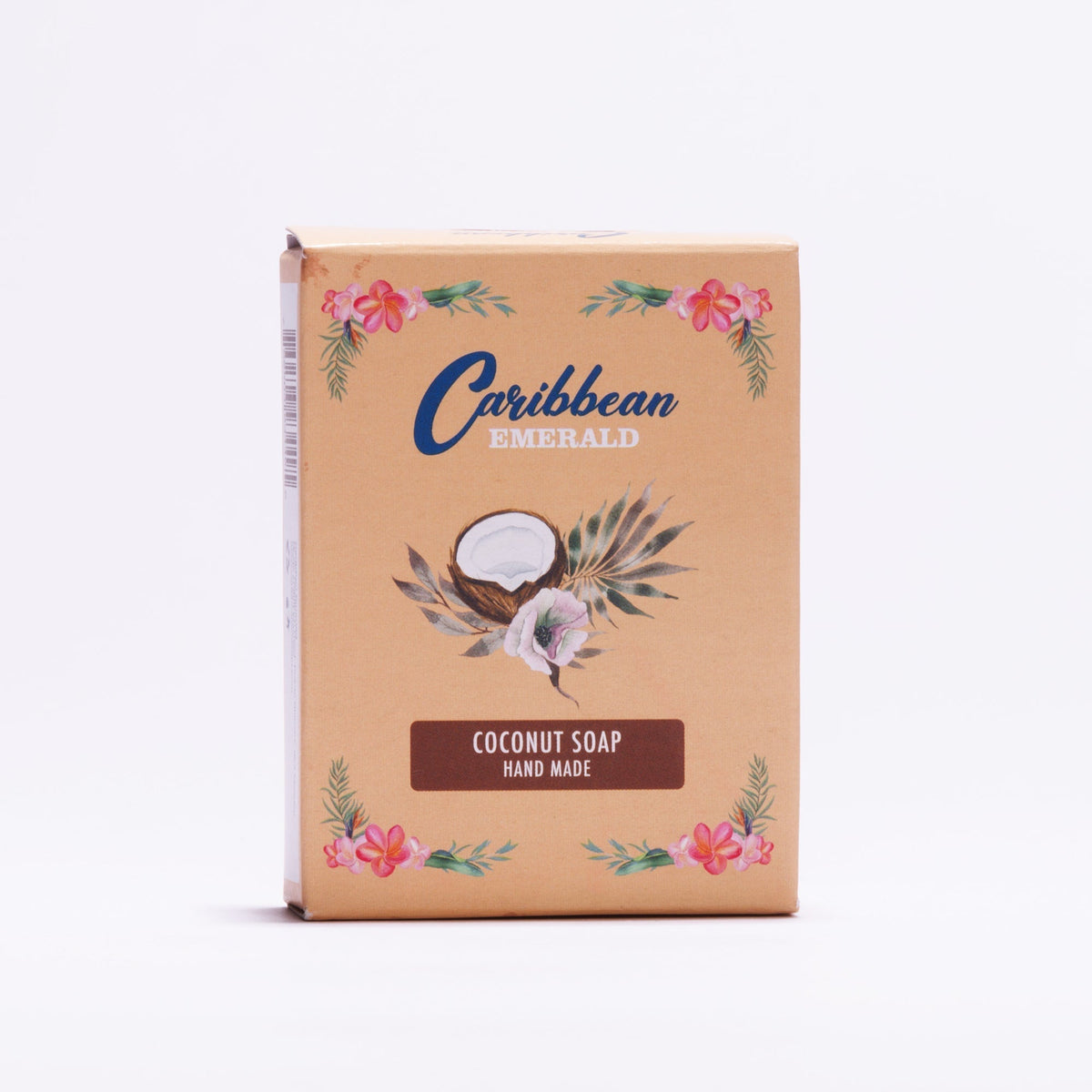 Caribbean Emerald Coconut Soap handmade natural bar soap from Sint Maarten with tropical coconut skincare, island-inspired bath and body care packaging