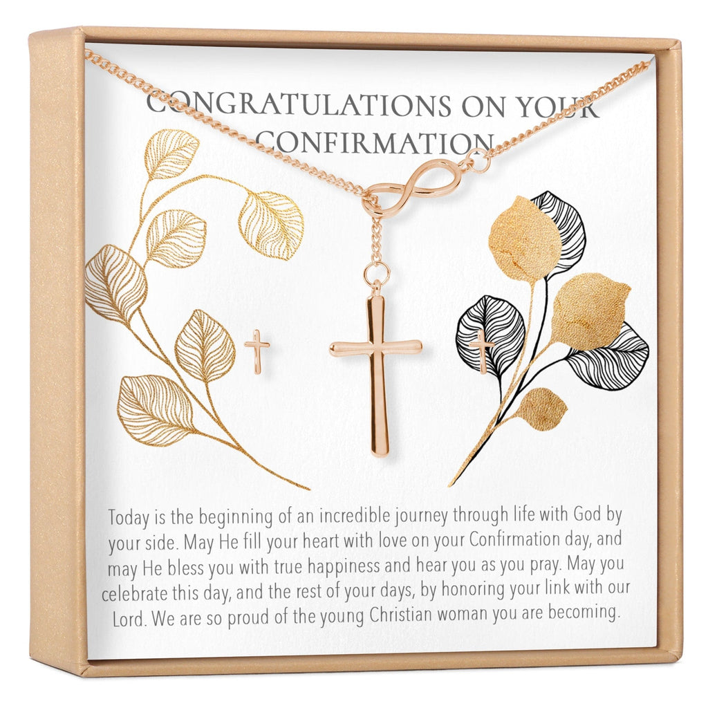 Confirmation Cross earring and Necklace Set Jewelry Set