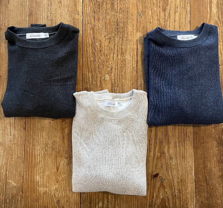 Half Moon Sweater Bundle (Heather Black, Heather Navy, and Heather Sand) $25 SAVINGS