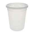 Newspring DELItainer 32 oz Deli Cup & Lid Combo Pack, Clear Polypropylene, Leak-Resistant (QTY 240), SKU YSD2532