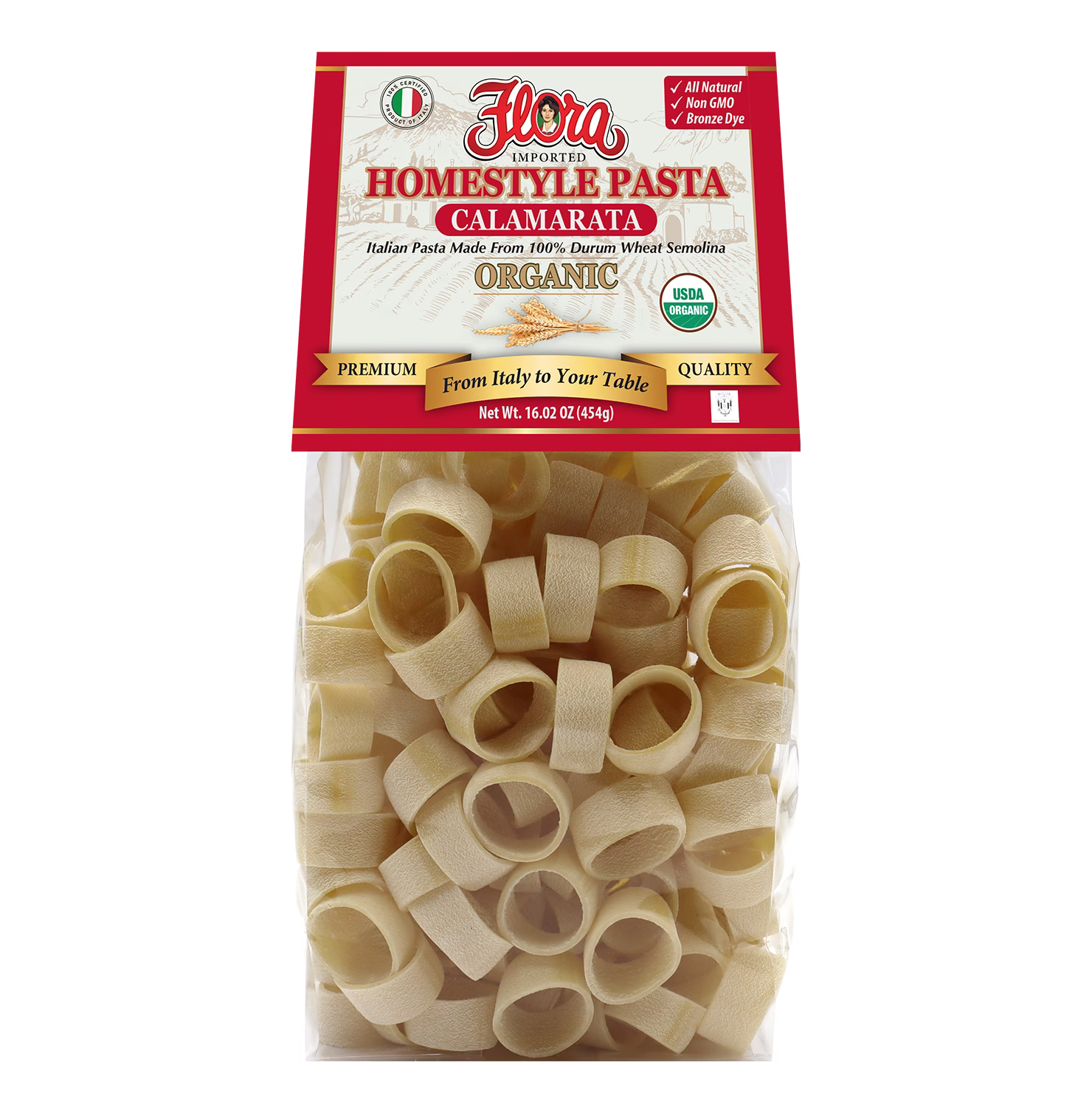 Homestyle Calamarata Pasta - Organic - 16.02 oz