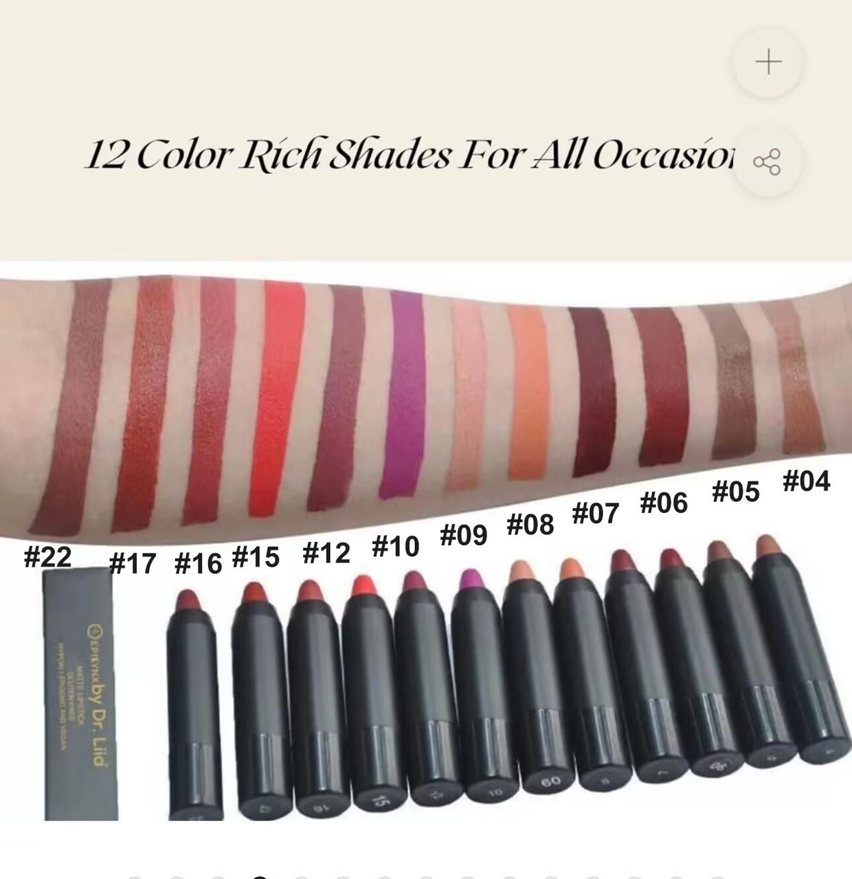 Gluten-Free Lip Crayon – Nut-Free, Vegan & Hydrating Buildable Lipstick Pencil