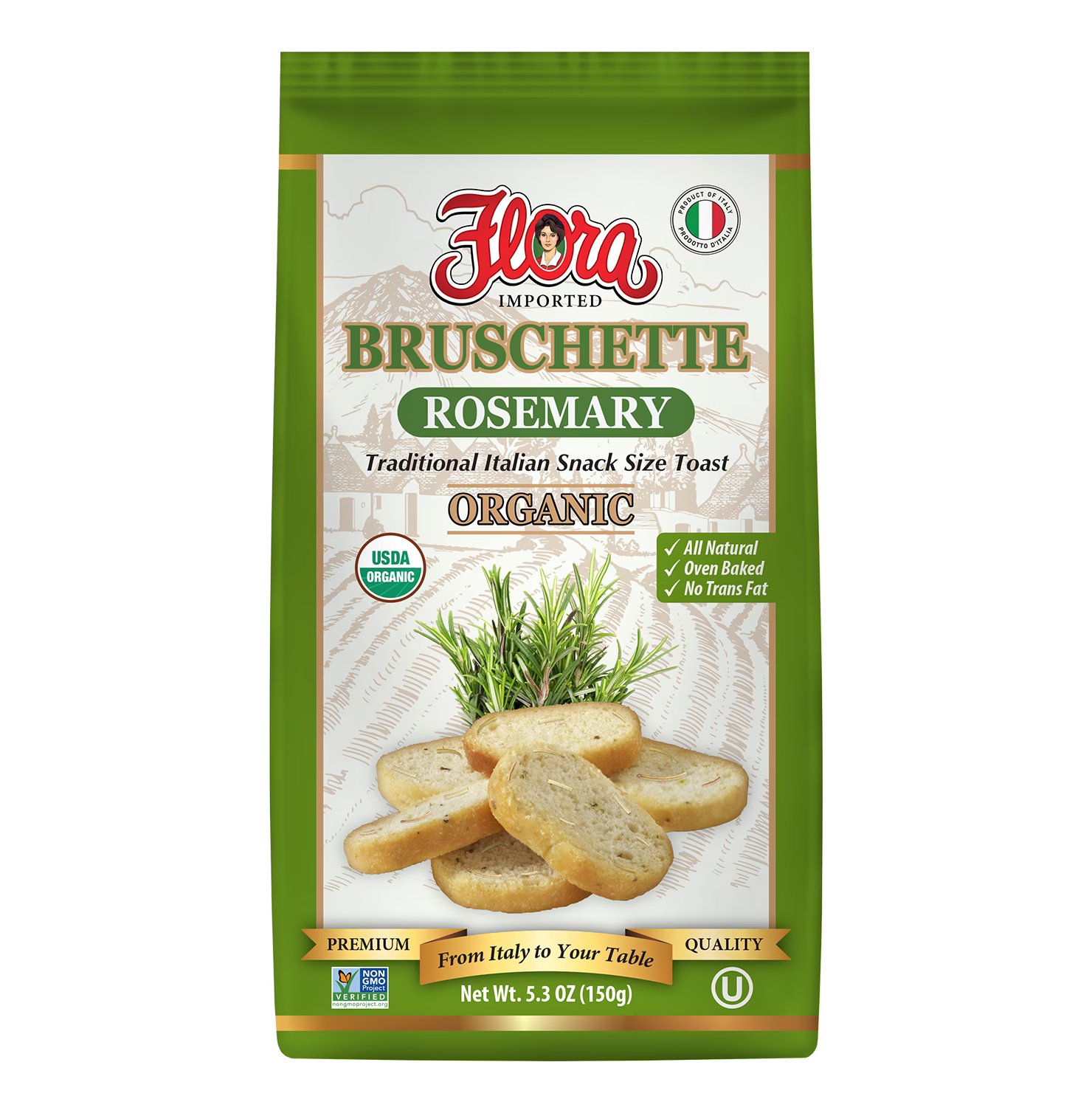 Bruschette Mini Toasts - Rosemary Organic - 5.3 oz