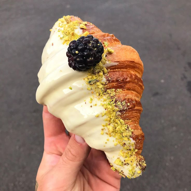 Andy Anand White Chocolate Pistachios Croissants, 10 Pcs - 2 lbs. Handcrafted Treats with Rich Chocolate Filling Inside and Crunchy Pistachios Topping