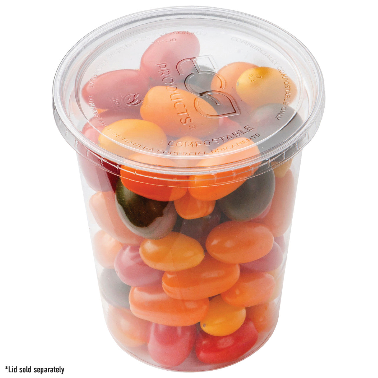 Eco-Products GreenStripe Round Deli Containers 32oz PLA Compostable (QTY 500), SKU EP-RDP32
