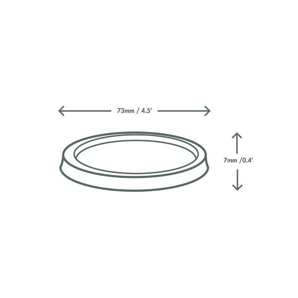 Vegware PLA Portion Cup Lid Fits 2-4oz Portion Cups, Clear Compostable (QTY 2000), SKU CF736