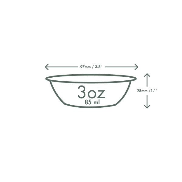 Vegware 3 oz 96-Series PLA Cold Cup Insert (QTY 1000), SKU I96-3