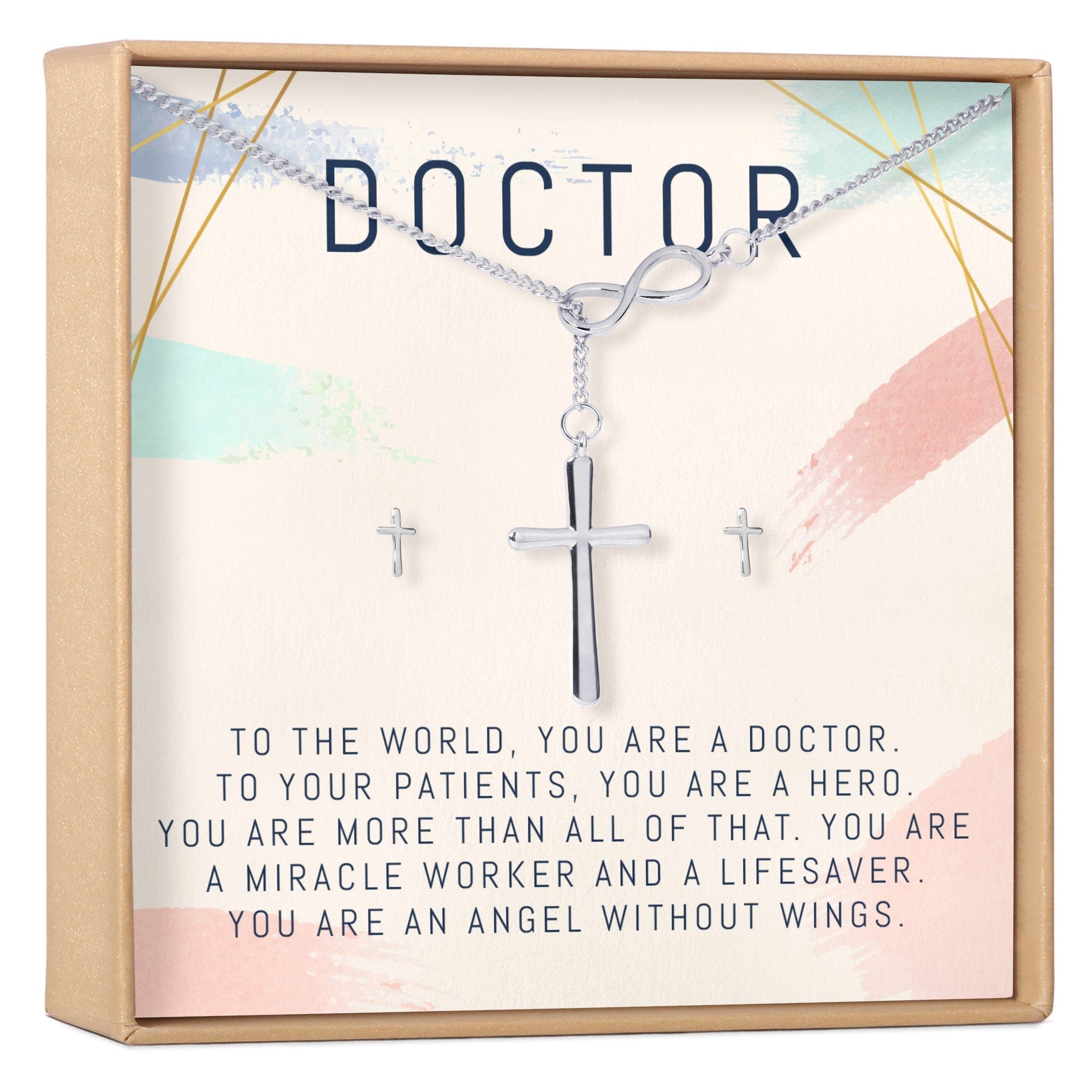 Doctor Cross Earring and Necklace  Jewelry Set