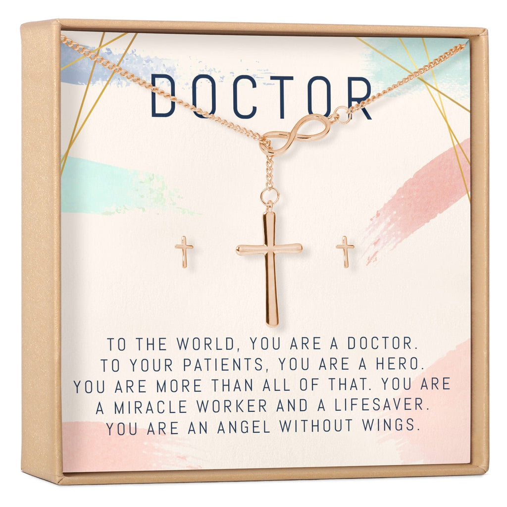 Doctor Cross Earring and Necklace  Jewelry Set