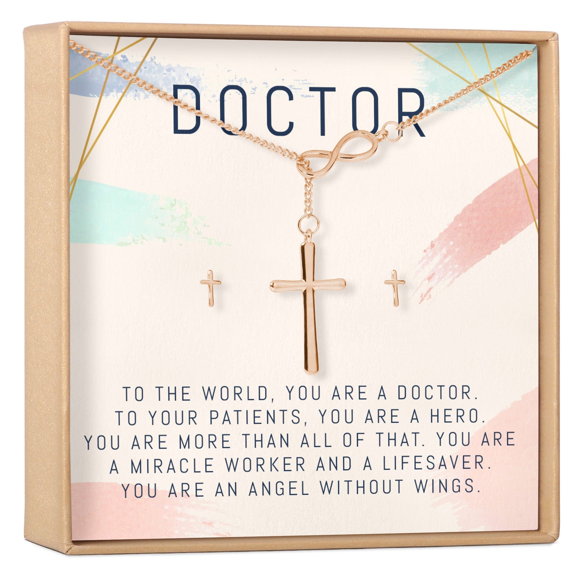 Doctor Cross Earring and Necklace  Jewelry Set