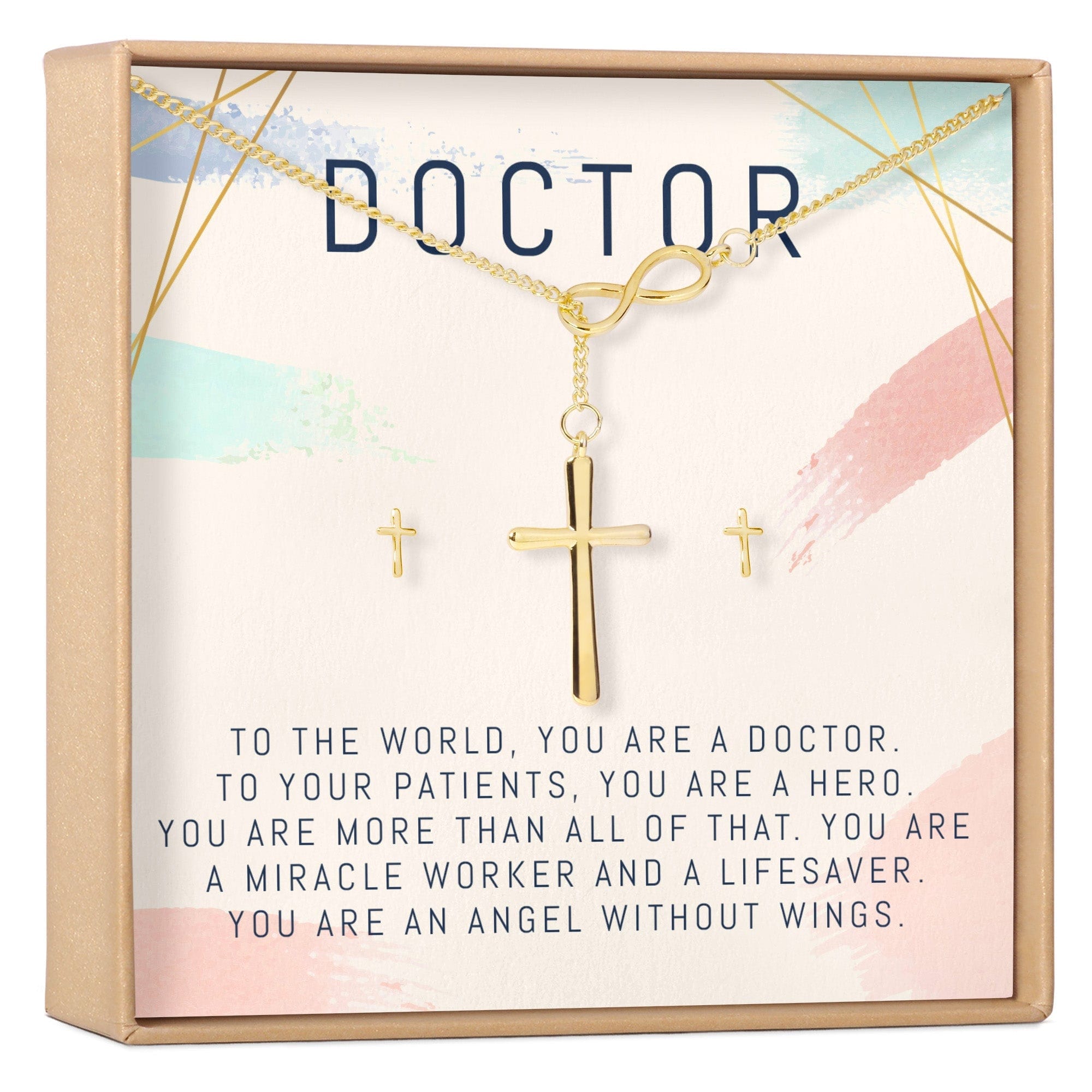 Doctor Cross Earring and Necklace  Jewelry Set