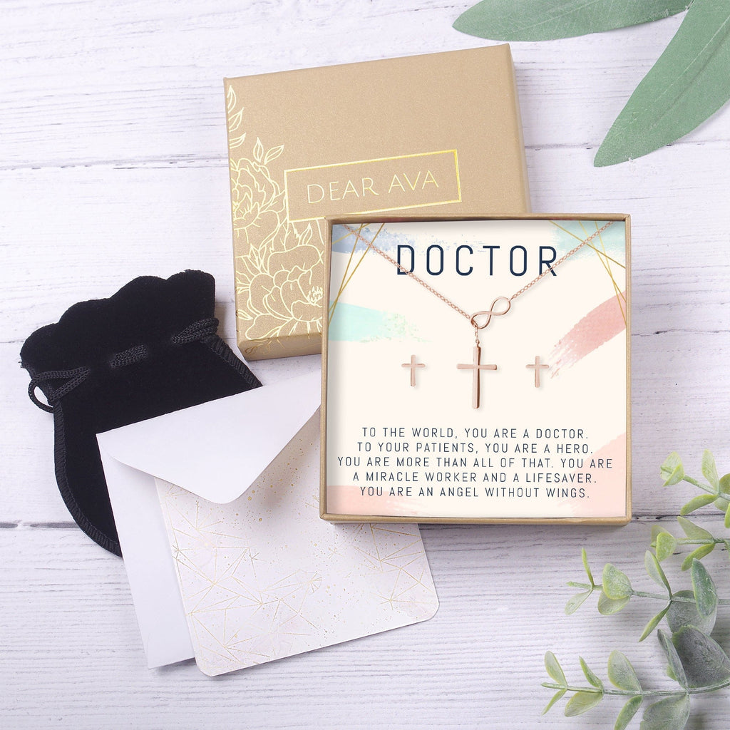 Doctor Cross Earring and Necklace  Jewelry Set