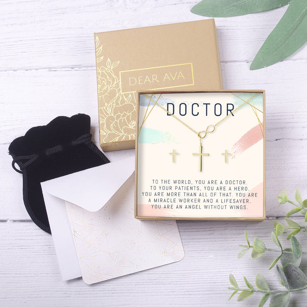 Doctor Cross Earring and Necklace  Jewelry Set