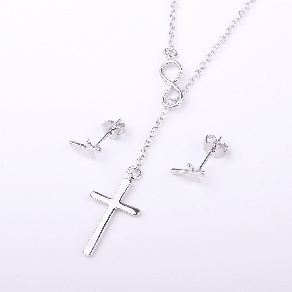 Doctor Cross Earring and Necklace  Jewelry Set