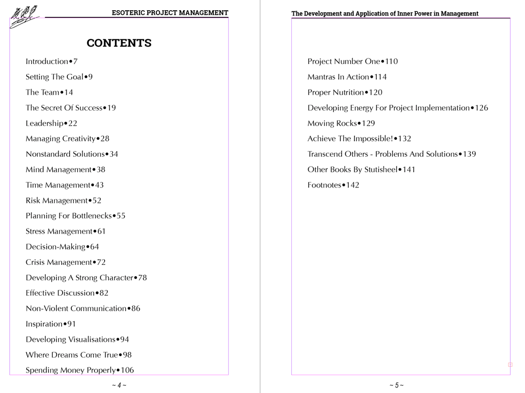 e-Book. Esoteric Project Management: the Development and Application of Inner Power in Management
