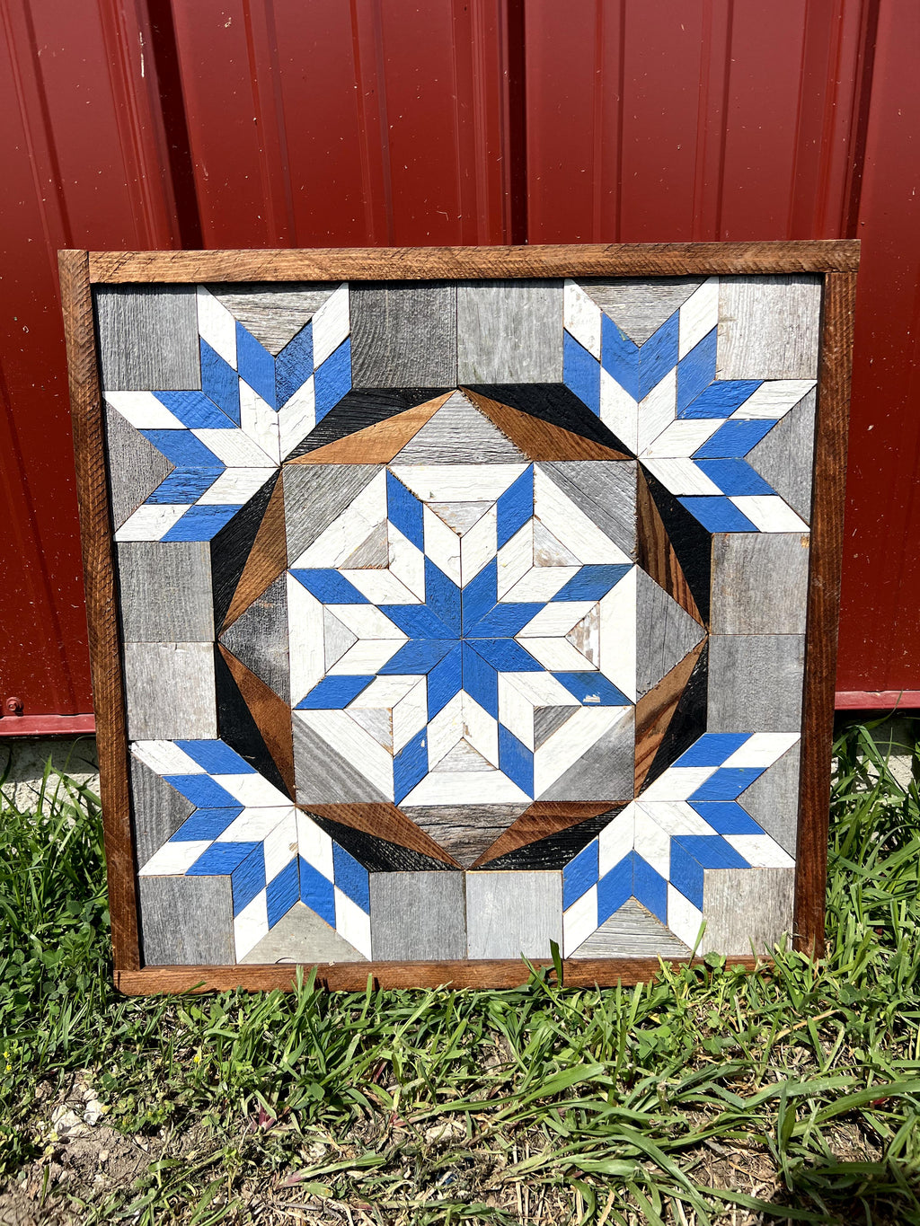 Amish Handmade Barn Quilt Wall Art – Reclaimed Barn Wood – 20.75” x 20.75”