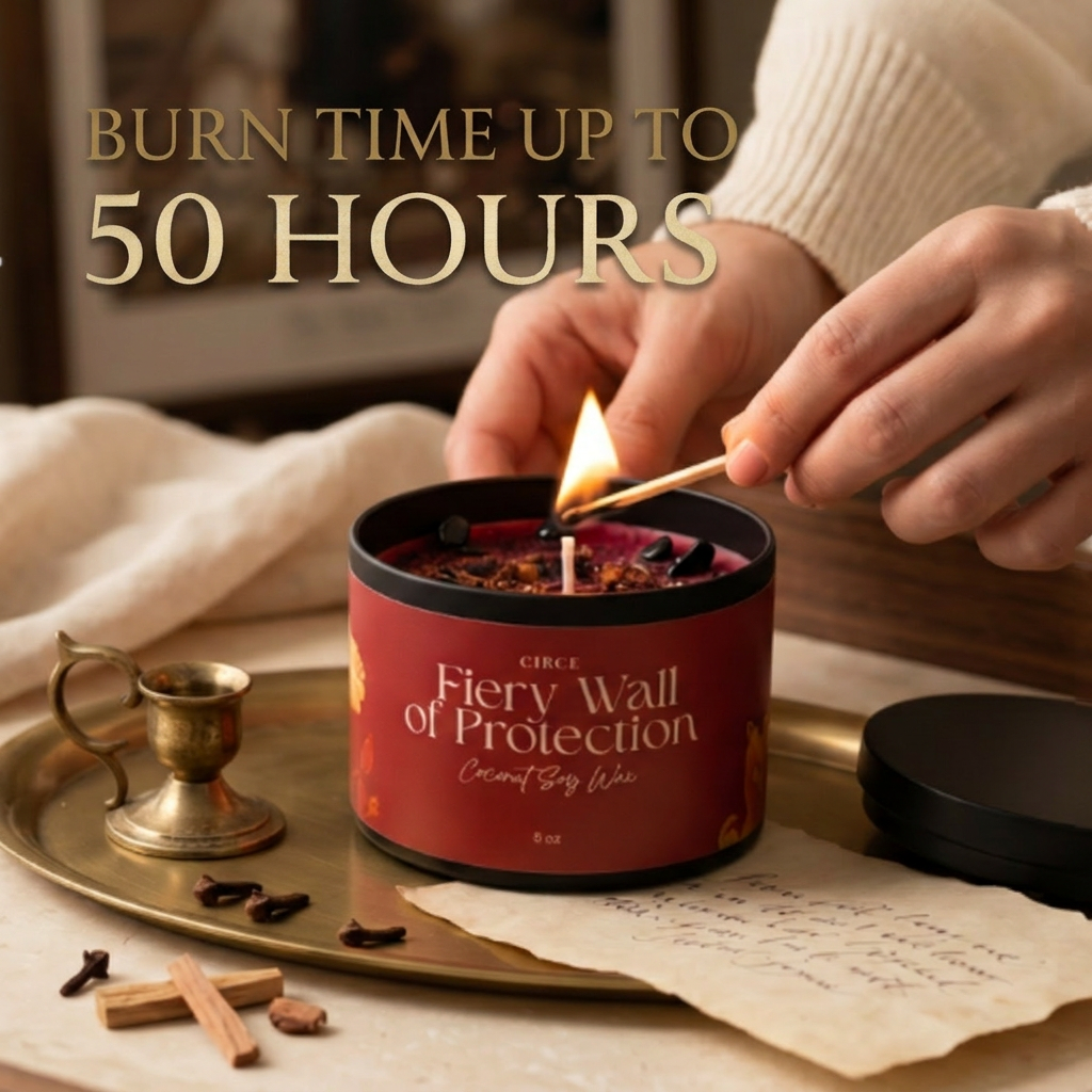 Fiery Protection Candle — 8‑oz Wall of Protection Ritual